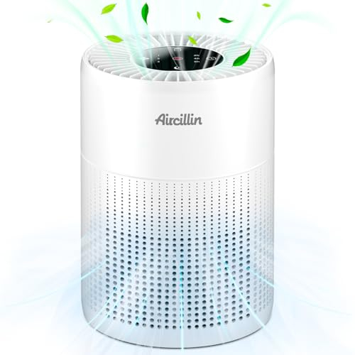 Aircillin Air Purifier, Air Purifiers for Home Bedroom with 4-Stage H13 Hepa Filter, up to 765Sq Ft, Quiet Air Cleaner for Dust, Odor, Pet Dander, Smoke, Remove 99.99% Particles Down to 0.1 microns