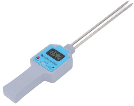 HEEPDD Tragbares Digitales Getreide-Feuchtigkeitsmessgerät, Heu-Feuchtigkeitsmessgerät, Kompakter Hochwertiger Reis-Mais-Weizen-Tester-Analysator mit LCD-Display, Hygrometer-Feuchtigkeit