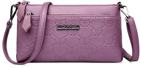 DEEVORCA Donna Borsa da Mano Moda Signora Borsa a Tracolla Design di stampe raffinate Tracolla Staccabile Shopping Viaggiare Incontri Borse Messenger Impermeabile PU Viola