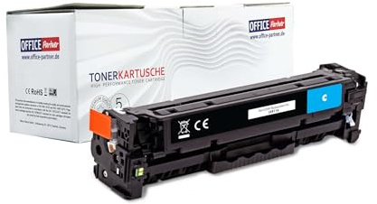 OFFICE Partner Kompatibel Toner recycelt als Ersatz für HP 410A CF411A für HP Color LaserJet Pro MFP M477fdw M477fdn M452nw M377dw M452dn M452dw M477dw M477nw (Cyan)