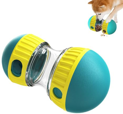 Zynewa Rolling Feeder Juguete para Perros, Pelota de Comida para Perros, Dispensador de Golosinas Mejorado para Perros (Verde)