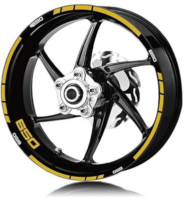 TRFBD Modische Persönlichkeit Motorradreifen Und Felgen, Reflektierende Dekorative Aufkleber, Kombinations-Felgenaufkleber-Set Für Kawasaki Z650 Z 650 Z650(Style 1)