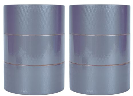 SIMON&ISAAC Gewebeklebeband Panzerband Panzertape wasserfest für Innen und außen 20 m x 50 mm x 6 Rollen Dicke 0,25mm Duct Tape handreißbar für Abdichten, Bündeln (Silber 6 Rollen x 5cm x 20m)