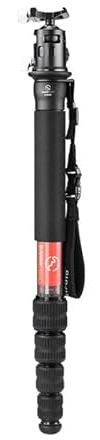 SUNWAYFOTO M3650C + EB-36 CF Monopod 36mm Top Section 10kg 22lb Max Load Carbon Fiber 1/4 / 3/8 Super Portable + Arca Compatible Ball Head