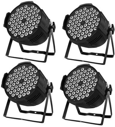 OUHFCASN DJ Stage Light, LED 54x3W LED Full Color Par Light DJ Wash Light Atmosphere Stage Lighting DMX512 for Wedding KTV Disco Nightclub Bar Concert Uplights for Events(Colorful)