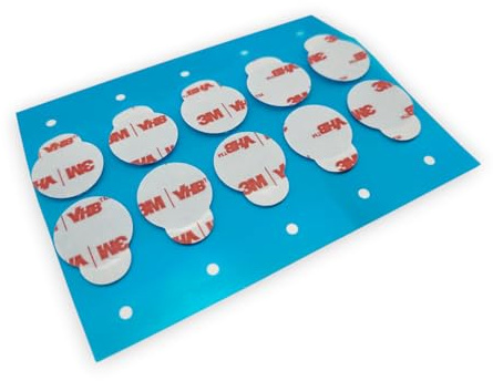 3M 20mm Durchmesser (10 Stück) VHB 4910 Klebepads – Hochtransparent – 1,0mm Dick – Unsichtbare Klebeverbindung für Glas & Acryl