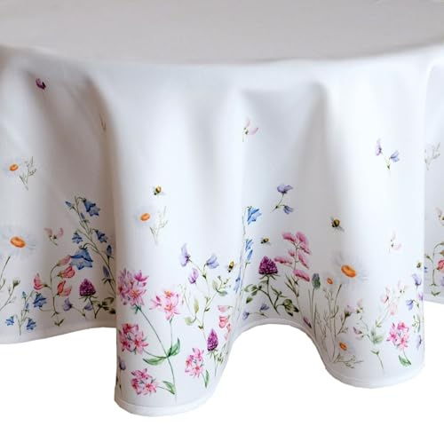 texpot Tischdecke 130 cm rund mit Druck Osterhasen Ostern Frühling