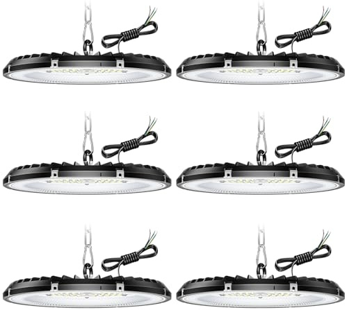 CGSGDK 6 pack 150W UFO LED lámpara de taller, de alta luz de la bahía 22500LM, 6000K
