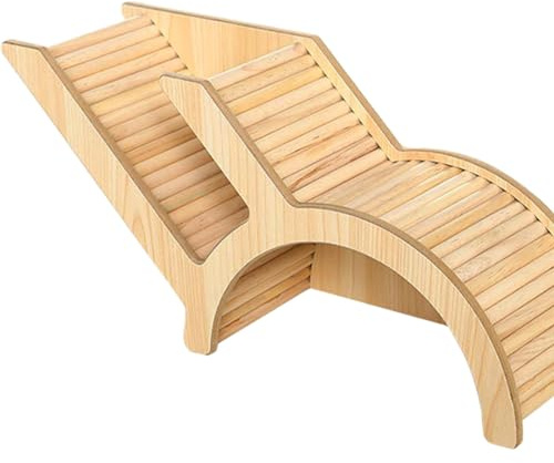 Hamsterhus, tunnel, trähus, hamsterhus, gömställe, övervakningslåda, hamsterleksaker, dvärghamstrar, tillbehör för racingmöss, råttor, marsvin, 32 x 10,5 x