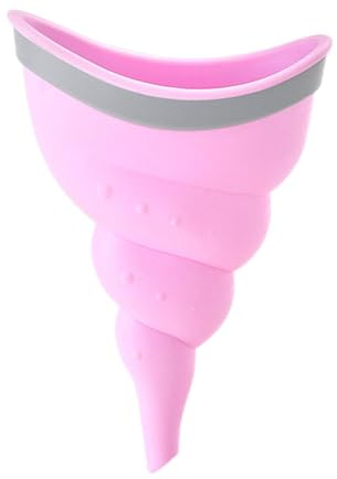 kivrimlarv Dispositivo per orinatoio femminile, imbuto portatile per urina, riutilizzabile, design leggero e compatto, materiale morbido in silicone, rosa, per campeggio e viaggi, 10,9 x 5,8 x 16,8 cm