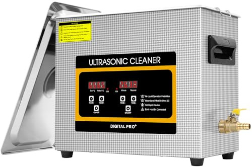 6.5L Ultrasonic Cleaner, 100W Stainless Steel Heated Cleaning Machine,Digital Ultrasonic Cleaning Machine,with Heater and Timer, rofessional Ultra Sonic Jewelry Cleaner for Glasses, Rings, Small Parts
