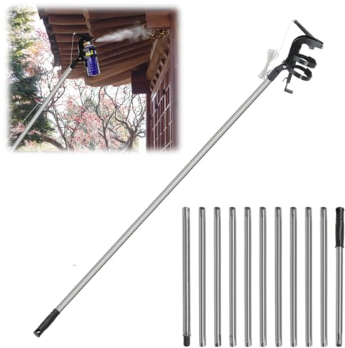 Adaptateur d'extension de bombe aérosol 2.0, support de bombe aérosol réglable, poignée de fenêtre, support de bombe de pulvérisation, pour spray guêpes, mousse à guêpes, nettoyage des fenêtres (G)