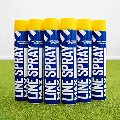FORZA Line Spray MAX [YELLOW] 750ml Spray Paint (Pack of 1, 6, or 12) | Brighter Lines & Longer Lasting Cans! Quick Dry Aerosol Spray – for ANY line marking on Roads or Grass! (6)