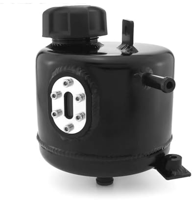 Vase d'expansion liquide Réservoir d'expansion de trop-plein d'eau refroidissement radiateur en aluminium pour Mini Cooper S R52 R53 R 52 53 Vase D'expansion(Black)