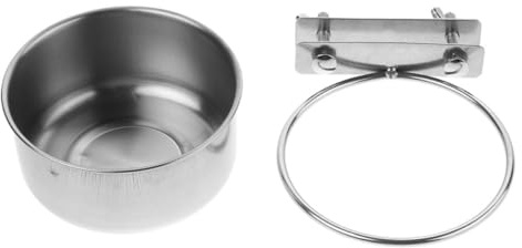 ERINGOGO Wall Mounted Dog Bowl Pet Feeding Station Dual Bowls for Dogs and Cats Space-saving Wall Bracket Food and Water Dish Versatile Crate Accessory