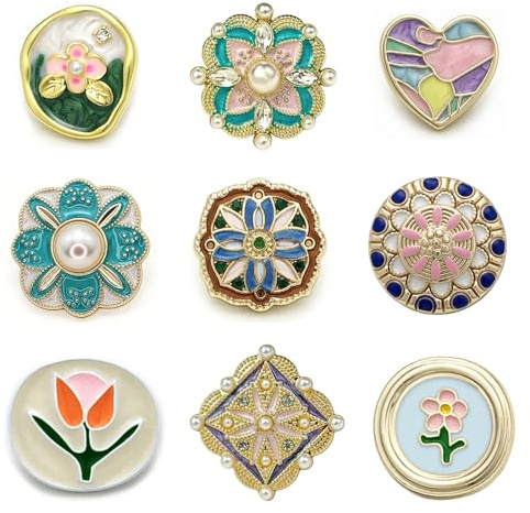 9 Stück Gold Retro Vintage Perle Knöpfe Herz KristallKnöpfe Nähen AufKnöpfe Verzierungen Runde Kunstperlen Knöpfe Faux Perle StrassKnöpfe Für Diy Crafts Schmuckherstellung Hochzeitsdekoration (6)