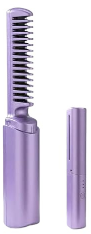 Brosse À Lisser Les Cheveux | Produits De Beauté Sans Fil En Céramique - Plaque À Outils Chauds | Pour Voyages, Vacances, Festivals, Salon, Maison, Mariage, Mariée, Spa, Toilettage, Fest