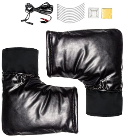 Manguitos de manillar para moto de nieve | Guantes de calefacción de 12 V, manguitos de manillar ATV impermeables con temperatura constante,Para invierno Scooter Quad Bicicleta Viaje Moto de nieve