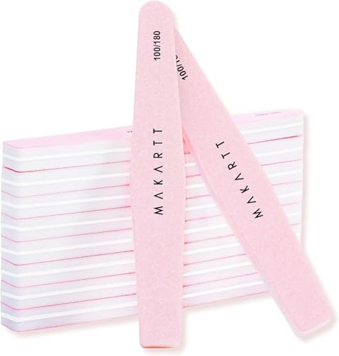 Makartt Nagelfeile Set Feine - 10 Stück Nagelfeilen für Gelnägel Naturnägel Polierfeile Fingernägel Glatt Glänzend Körnung Nail File Naturnägel Professionelles für Maniküre und Pediküre