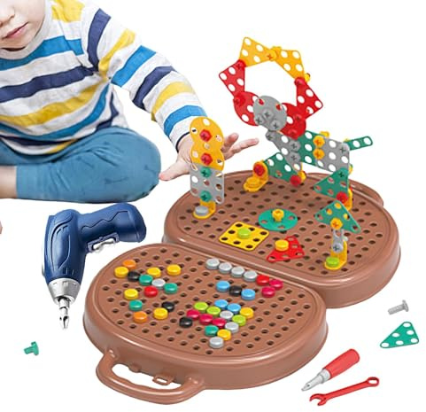 Kinderwerkzeug Set - Schraubbox für elektrische Bohrmaschine, Konstruktionsspielzeug, Konstruktionsspielzeug für Vorschul- und Kleinkinder, langlebiges und sicheres Design | Konstruktionen