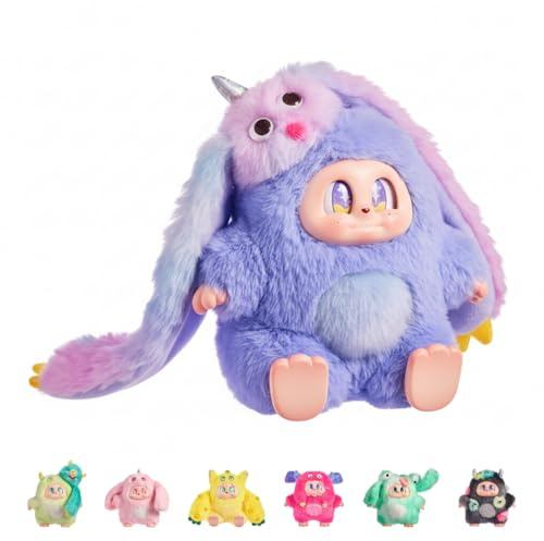 POP JOY Monster Cupa Twin Universe Series Plush Blind Box – Soft Vinyl Plush Monster Collectible, Cute Mystery Stuffed Toy with Hanging Loop Birthday Holiday Pendant Gift (One Random Box)