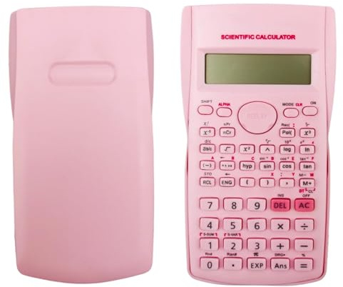 KK-82MS-D Portable Scientific Calculator 240 Function Two Line Display Pink Professional Calculator Scientific for Students Teachers School College Office Home Study Maths Exams