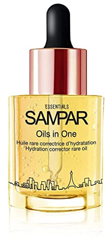 Sampar - Oils in One - Einzigartiges Öl zur Optimierung der Hautfeuchtigkeit - Mit Hyaluronsäure-Mikrosphären - Ein Strahlkraft Cocktail für die Haut - Alle Hauttypen - 30 ml Pipettenflasche