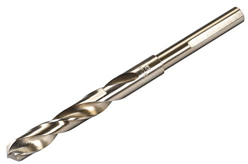sourcing map Reduced Shank Twist Drill Bits 12mm Black Nitride & Gold Titanium Coated High Speed Steel 6542 with 10mm Shank for Stainless Steel Alloy Metal Plastic Wood