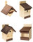MAZUR International 4 anders Nistkasten Natur für Blaumeisen & kleine Meisenarten aus Holz -wetterfest, Vogelhaus für Meisen, Nisthilfe mit 27 mm Einflugloch Vogelhaus Meisenkasten Nisthöhle …