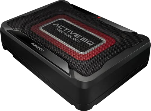 Kenwood KSC-PSW7EQ - Aktiver Kompaktsubwoofer mit Active EQ (160 Watt Ausgangsleistung, Class-D Verstärker, Alu-Gehäuse, Kabelfernbedienung)