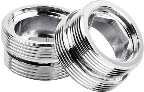Xzeemo Lot de 2 adaptateurs filetés pour robinet de cuisine, métal, aluminium mâle, connecteur d'aérateur pour robinet d'évier et purificateur d'eau (M20-M22)