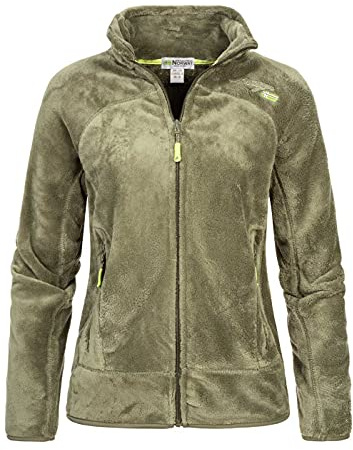 Geographical Norway Upaline Lady - Fleecejacke Damen Fine Frauen Warm Fermetur Zip - Jacke Fleece Herbst Winter Frühling Warm Frauen - Long Sleeve Pullover Pelz Weich Komfort Outdoor