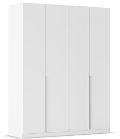 Rauch Möbel Alabama, Kleiderschrank, Farbe Weiß, Breite 181 cm | Schrank, 4-türig, Zubehör Superior, für Schlafzimmer, Kinderzimmer, Homeoffice, Garderobe, Flur