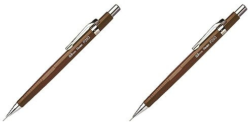 Pentel P203-E Druckbleistifte, HB, 0.3 mm, braun 0,3mm, 1 Stück (2er Pack)