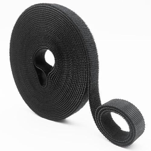 Double-Sided Hook and Loop Straps, Self-Gripping, 1/2 Inch, Cut to Length, Heavy Duty, Quick Wrap Cable Straps, Hook and Loop Roll for Bundling Fastening Storage and Organization, 0.5'' x 32'