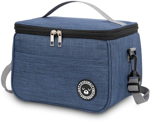 BALIGO Kühltasche 9L, [ Auslaufsicheres Futter ] Lunchbox Tasche, Lunchtasche Isoliert Faltbar, Kleine Kühltasche, Lunchbag, Tragbar Lunch Tasche Arbeit Reisen Büro Picknick (Blau, 9L)