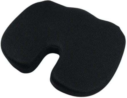OUTLETISSIMO® Cuscino Seduta Comfort Ergonomica Sedile Anatomico Nero In Lattice Memory Foam Supporto Sedile Sedia Ufficio Auto Traspirante Fodera Lavabile Estraibile Con Cerniera 35x45x7