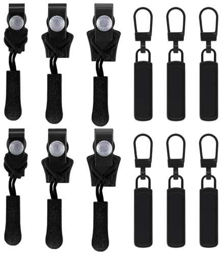 Auiremrti Ersatz Zipper Set, 6 Stück Reißverschluss Reparatur, 6 Abnehmbare Zipper in Groß, Mittel, Klein, Reißverschluss-Fix-Kit für Jacken, Taschen, Rucksäcke