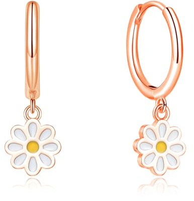 Cangall Ohrringe Silber 925 Hängend Damen, 925 Sterling Silber Creolen mit Anhänger, Hypoallergen Leichte Ohrringe Creolen Silber 925, Ohrringe Silber Schmuck Geschenke für Hochzeiten Geburtstag