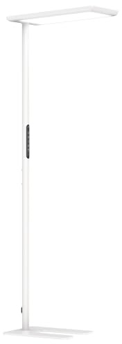 SOLLA LED Augenpflege Stehlampe Büro Tageslicht, Bürolampe Stehlampe Uplight und Downlight, dimmbar, 60W+50W-UGR≤16,Geeignet für Büros, Bürolampe/Leselampe, Bibliotheken,Kinderzimmer, Konferenzräume