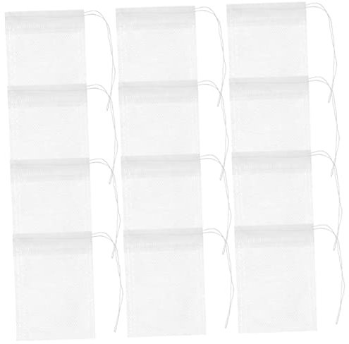 BRIGHTFUFU 100stücke Tee Filterbeutel Aus Vliesstoff Teebeutel Für Losen Tee Kaffee Gewürze Und Suppenzutaten Leere Teebeutel Zum Befüllen Und Schließen