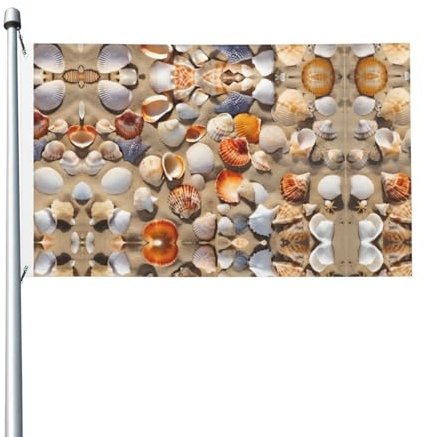 Strandmuschel-Druck, 90 x 152 cm, perfekt für Rasen, Balkone, Korridore, Partys und mehr