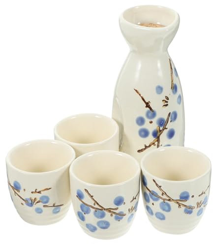 PRETYZOOM 1 Juego Juego de Vasos de Sake Verde Porcelana hervidor de Cuello de Cisne Taza de te Taza de té China Decorativo Sake japones Set de Sake para Ocasiones Especiales cerámica