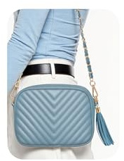 Lotus Karen Crossbody Bags for Women Trendy Small Crossbody Purse for Women Triple Zip Cell Phone Leather Handbag (Light Blue)