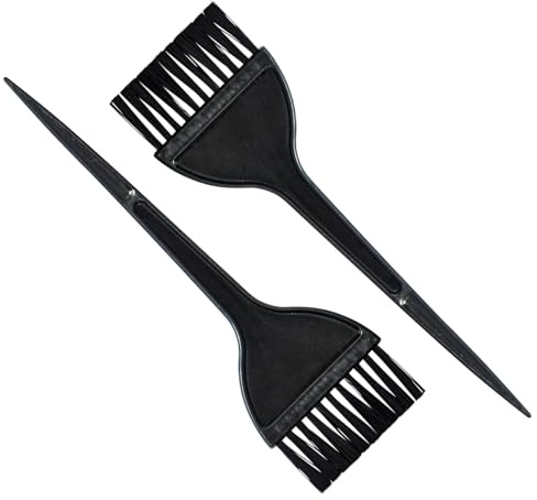 2-Pack Hair Dye Brushes - Reusable Applicator Brushes for Hair Stylists, Salon Use, and Home DIY Dyeing for Men and Women (2 Pack)