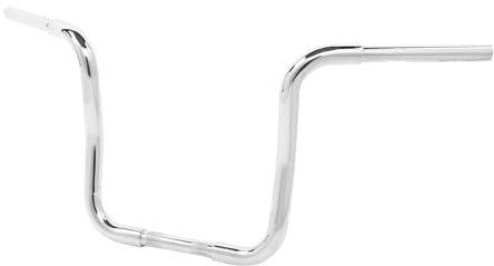 ARLEO Motorrad 18 16 14 12 Zoll Aufstieg 1-1/4 Gebogene Ape Hanger Lenker for H/a/r/l/e/y S/p/o/r/t/s/t/e/r XL 883 1200 FLST FXST(14 Chrome)