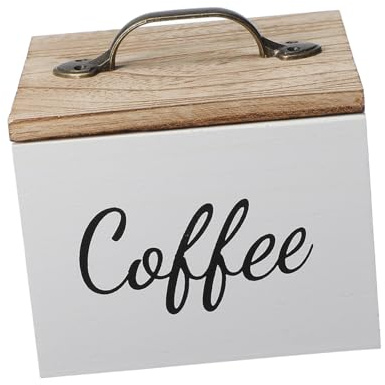 Alipis Caja De Madera Para Almacenar Cápsulas De Café Organizador Apilable Con Tapa Para Cocinas Pequeñas y Oficinas Color Blanco