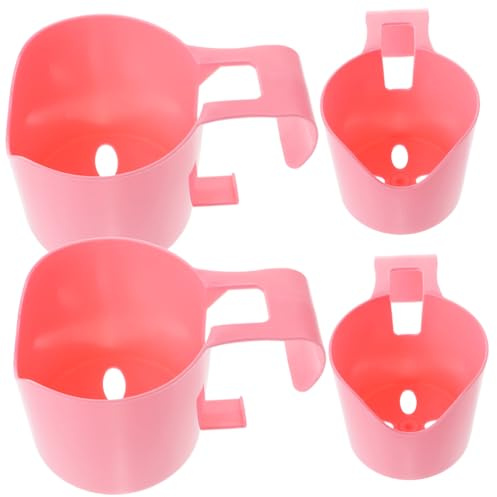 ORFOFE 4 Piezas Portavasos Piscina Plástico Desmontable Soporte Colgante para Bebidas Bar Piscina Resistente y Fácil Instalación para Exteriores Playa Camping