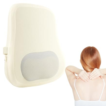 Masseur de dos pour chaise, masseur de cou avec chaleur, coussin de massage électrique sans fil pour soulager les tissus profonds pour femme, mari, maman, homme, chaise de siège de voiture