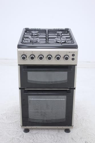 BlueFlame DG5402XPZU 50 cm Freestanding Gas Cooker With Double Cavity Oven - Silver